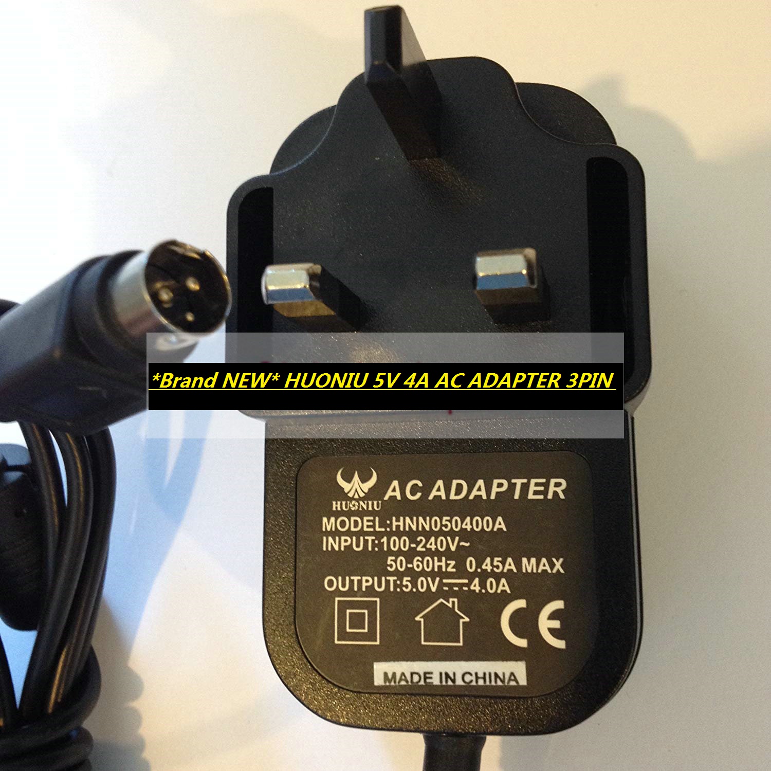 *Brand NEW* HUONIU 5V 4A HNN050400A AC ADAPTER 3PIN PLUG power supply